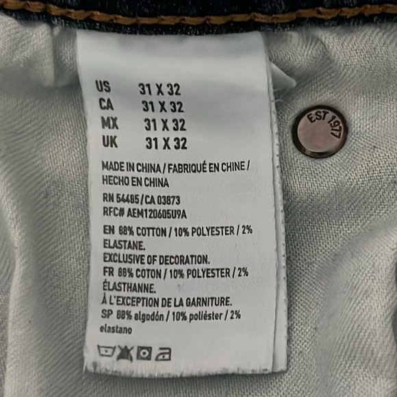 American Eagle Men's Extreme Flex Relaxed Straight Jeans 31x32 - Picture 3 of 11